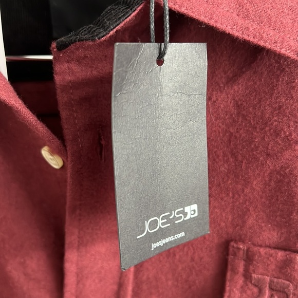 Mens Joe’s Jeans Flannel Button Down along Sleeves Shirt Size S NWT - Picture 4 of 8